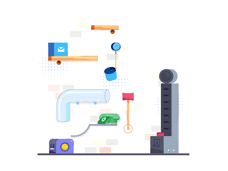 Famulor Flow Builder Workflow-Animation