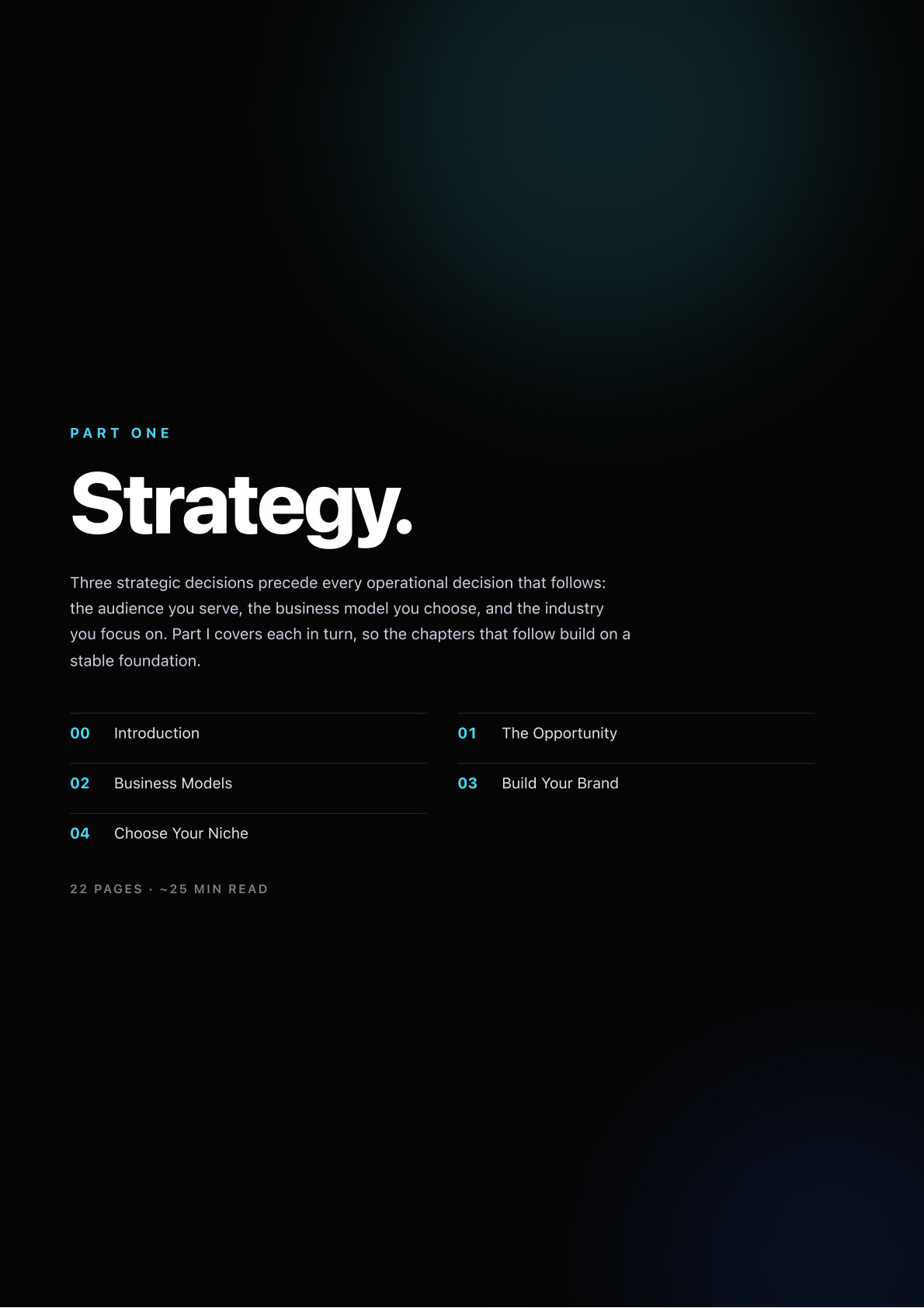 Part I · Strategy