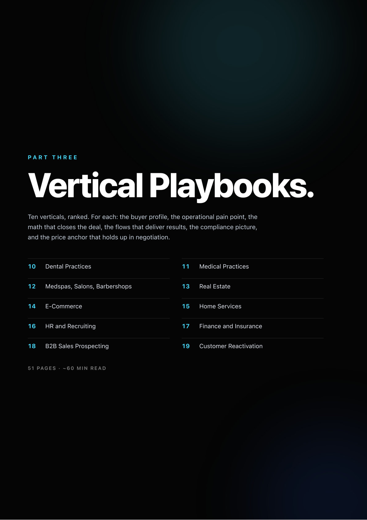 Part III · Industry playbooks
